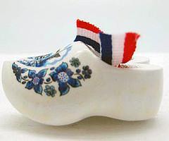 Dutch Wooden Shoes Deluxe Blue White - 1.5 inches, 2.5 inches, Apparel-Costume Shoes, Apparel-Costumes, Blue/White, CT-600, Delft Blue, Dutch, Ethnic Dolls, Netherlands, PS-Party Favors, PS-Party Favors Dutch, Shoes, Size, Top-DTCH-B, Tulips, Windmills, wood, Wooden Shoes, Wooden Shoes-Souvenir - 2