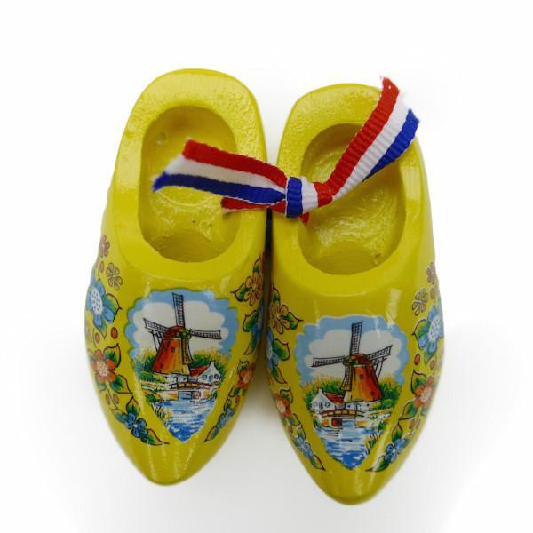 Dutch Wooden Shoes Deluxe Yellow - 1.5 inches, 2.5 inches, Apparel-Costume Shoes, Apparel-Costumes, CT-600, Dutch, Ethnic Dolls, Netherlands, PS-Party Favors, PS-Party Favors Dutch, Shoes, Size, Top-DTCH-B, Tulips, Windmills, wood, Wooden Shoes, Wooden Shoes-Souvenir, Yellow