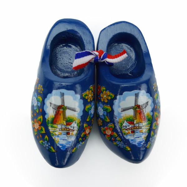 Dutch Wooden Shoes Deluxe Blue - 1.5 inches, 2.5 inches, Apparel-Costume Shoes, Apparel-Costumes, blue, CT-600, Dutch, Ethnic Dolls, Netherlands, PS-Party Favors, PS-Party Favors Dutch, Shoes, Size, Top-DTCH-B, Tulips, Windmills, wood, Wooden Shoes, Wooden Shoes-Souvenir