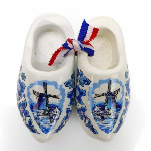 Dutch Wooden Shoes Deluxe Blue White - 1.5 inches, 2.5 inches, Apparel-Costume Shoes, Apparel-Costumes, Blue/White, CT-600, Delft Blue, Dutch, Ethnic Dolls, Netherlands, PS-Party Favors, PS-Party Favors Dutch, Shoes, Size, Top-DTCH-B, Tulips, Windmills, wood, Wooden Shoes, Wooden Shoes-Souvenir