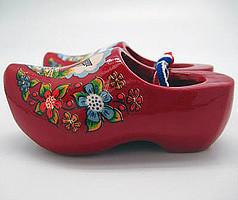 Dutch Wooden Shoes Deluxe Red - 1.5 inches, 2.5 inches, Apparel-Costume Shoes, Apparel-Costumes, Below $10, CT-600, Dutch, Ethnic Dolls, Netherlands, PS-Party Favors, PS-Party Favors Dutch, Red, Shoes, Size, Top-DTCH-B, Tulips, Windmills, wood, Wooden Shoes, Wooden Shoes-Souvenir - 2