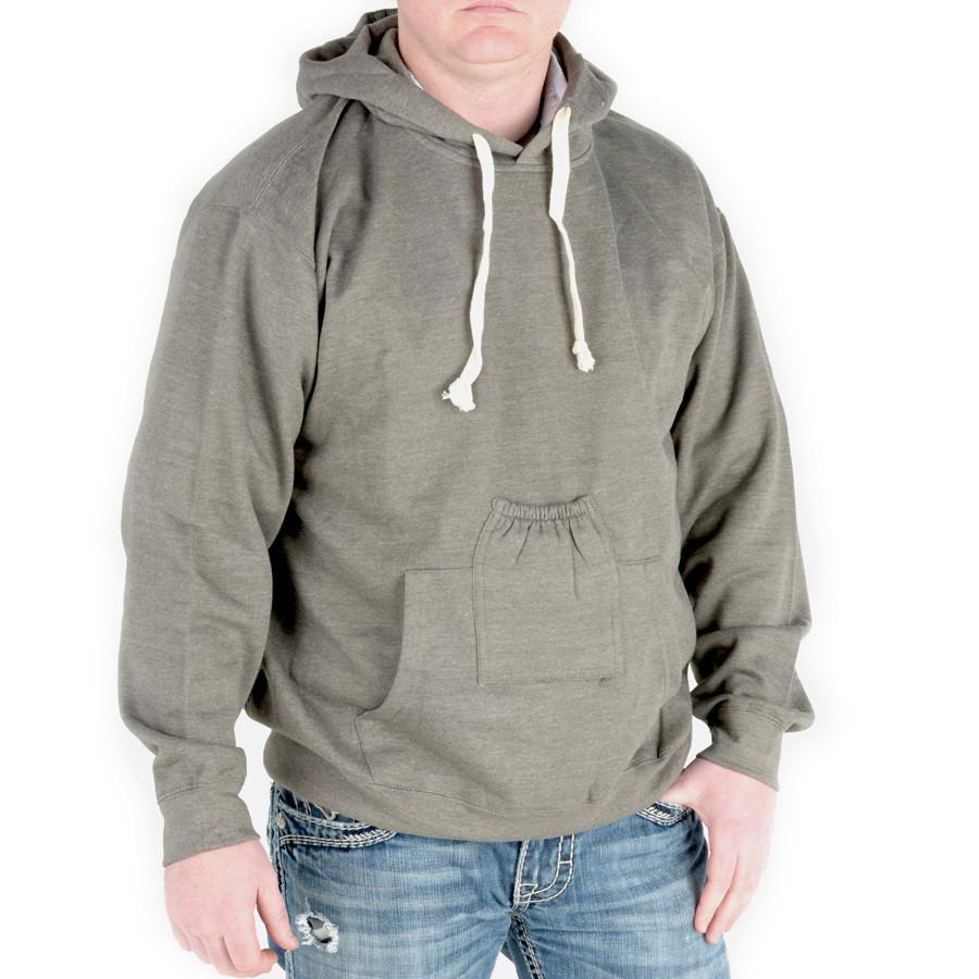 Charcoal Beer Hooded Sweatshirt With Blank Beer Pouch - $10 - $20, Charcoal, Cotton, Size, Small, Sweatshirts, Unisex - 2