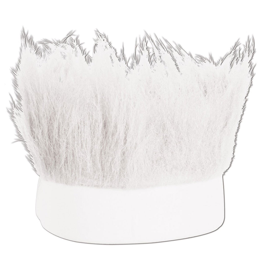 White Hairy Oktoberfest Headband - Below $10, Polyester, PS- Oktoberfest Essentials-All OKT Items, White