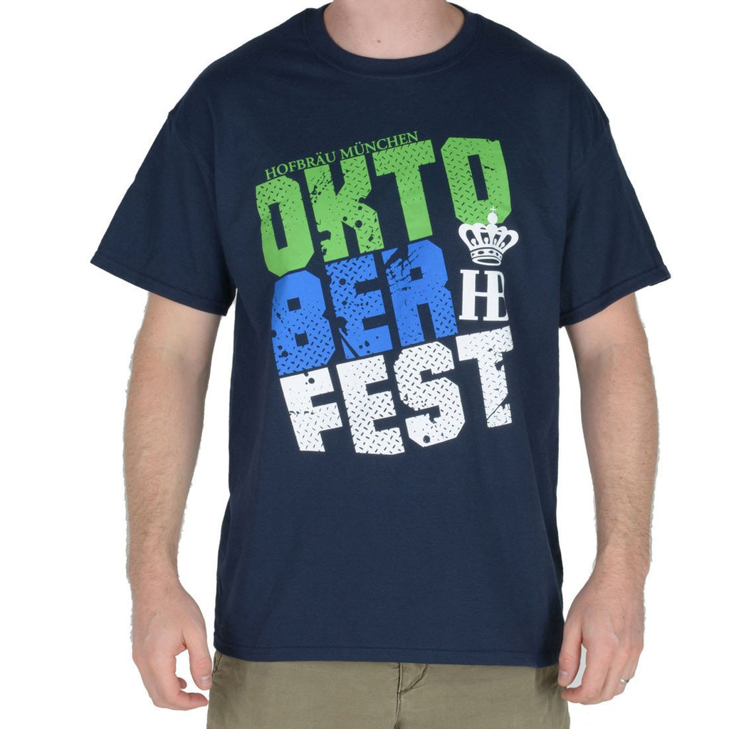 Hofbrauhaus Blue Oktoberfest T-shirt - $10 - $20, Apparel & Accessories, Apparel- T Shirts, Blue, Cotton, Hofbrauhaus, L, Mens, Size, Small - 2 - 3