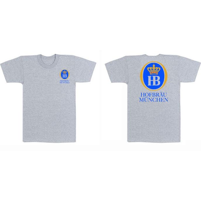 Munchen Hofbrauhaus grey HB Logo T-Shirt - Apparel & Accessories, Apparel- T Shirts, Below $10, Cotton, Grey, Hofbrauhaus, Mens, Size, Small - 2 - 3
