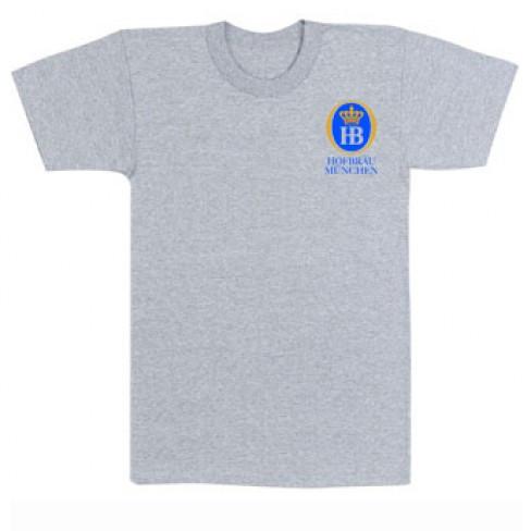 Munchen Hofbrauhaus grey HB Logo T-Shirt - Apparel & Accessories, Apparel- T Shirts, Below $10, Cotton, Grey, Hofbrauhaus, Mens, Size, Small