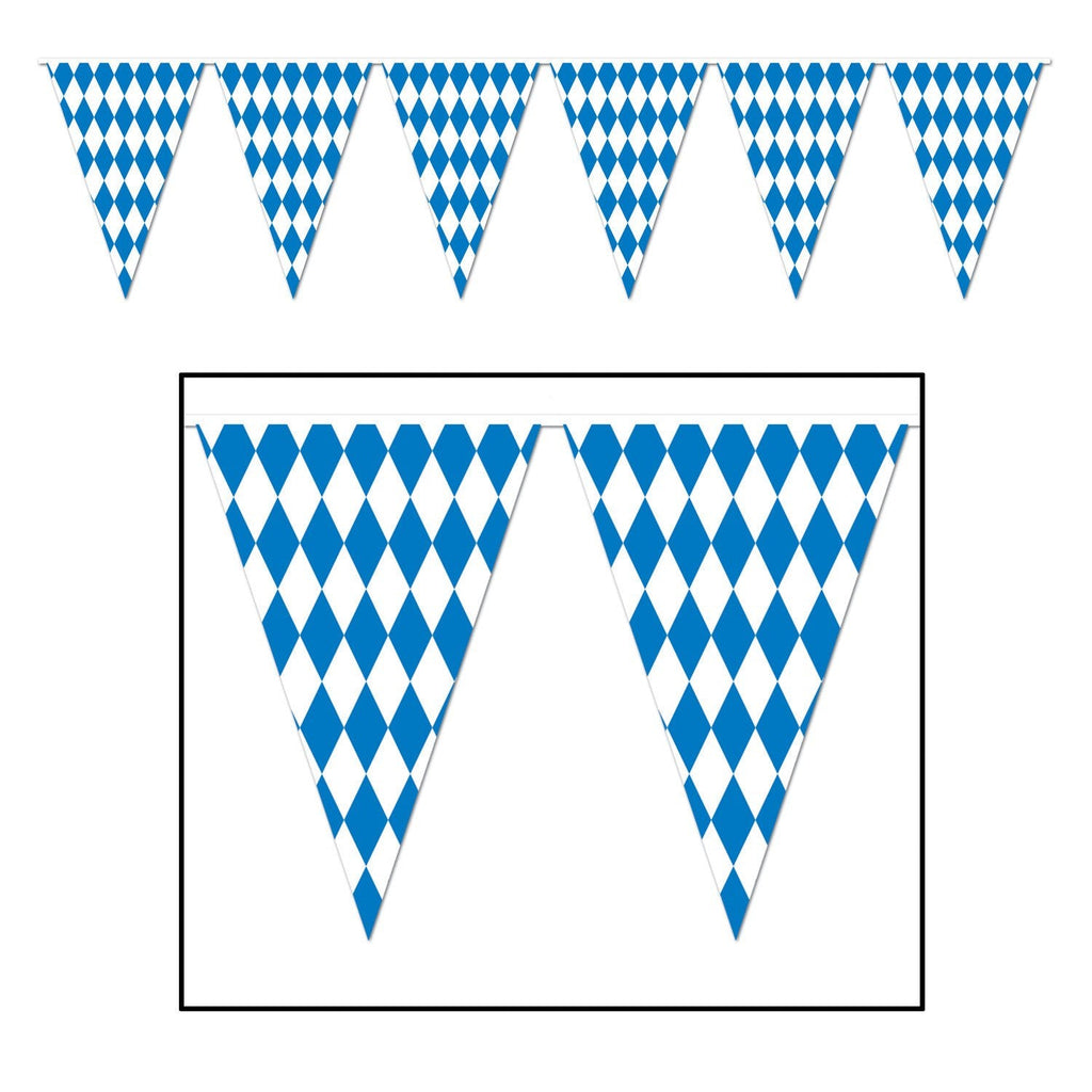 17 inches x 120' Oktoberfest Pennant Banner - Banners, Hanging Decorations, Oktoberfest, PS- Oktoberfest Decorations, PS- Oktoberfest Essentials-All OKT Items, PS- Oktoberfest Hanging Decor, PS- Oktoberfest Table Decor, Tableware, Top-OFST-A